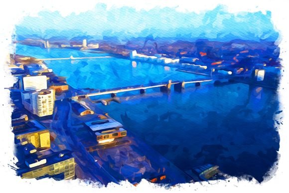 Aalborg Denmark Exquisite Watercolor Illustrations