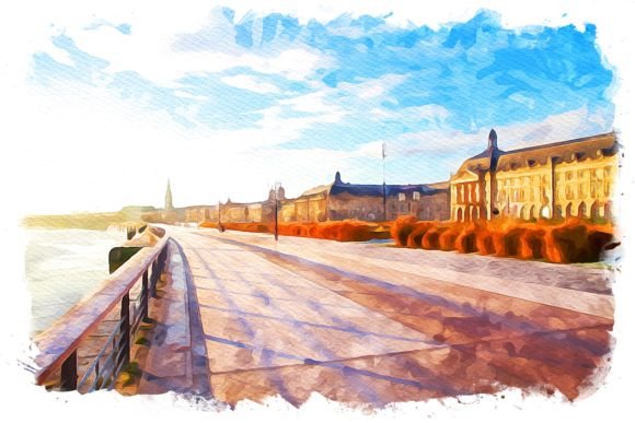 Bordeaux France Exquisite Watercolor Illustrations for Digital Sellers