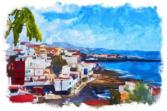 Canary Islands Spain Exquisite Watercolor Illustrations for Bloggers & Publishers