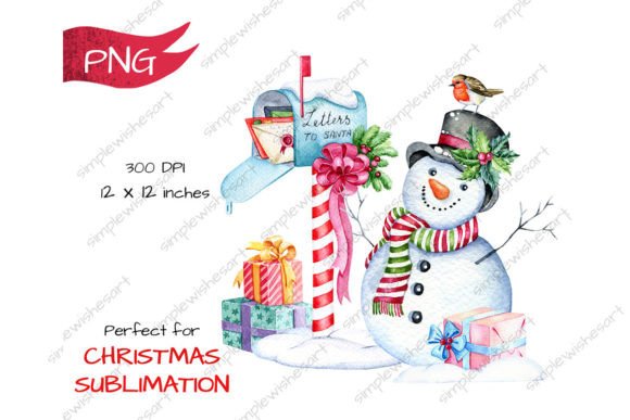 Frosty the Snowman Watercolor Illustrations