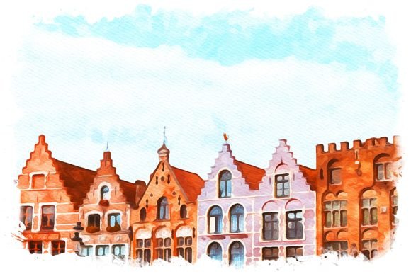 Ghent Belgium Exquisite Watercolor: A Designer’s Review for Brand & Marketing Use