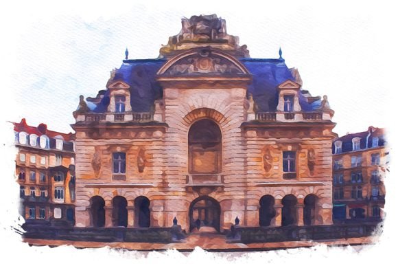 Lille France Exquisite Watercolor Illustrations