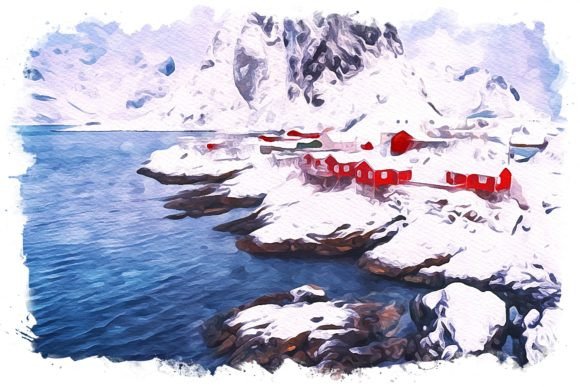 Lofoten Norway Exquisite Watercolor Illustrations