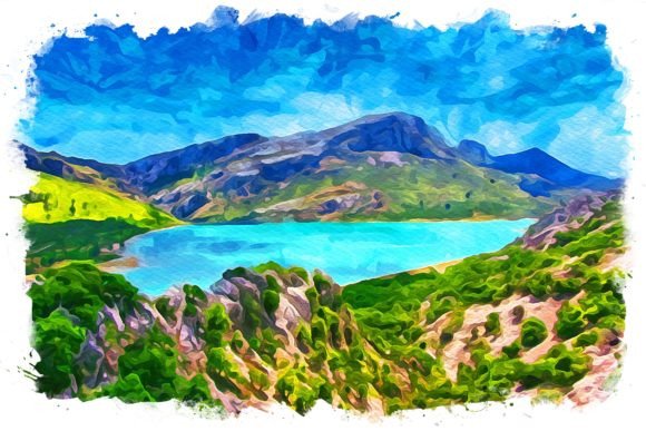 Mallorca Spain Exquisite Watercolor Illustrations for Crafters & Etsy Sellers