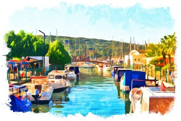 Marmaris Turkey Exquisite Watercolor Illustrations