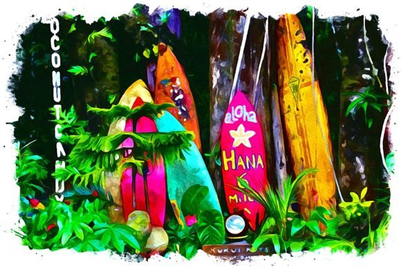 Maui U.S.A. Watercolor: A Fresh Editorial Illustration for Lifestyle Blogs and Visual Content