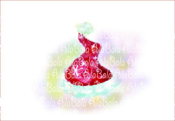 Santa Hat Watercolor PNG, Sublimation
