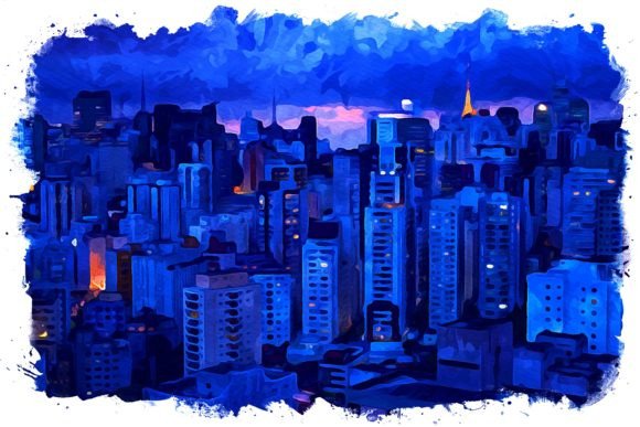 Sao Paulo South America Watercolor – A Lush, Organic Illustration for Authentic Branding