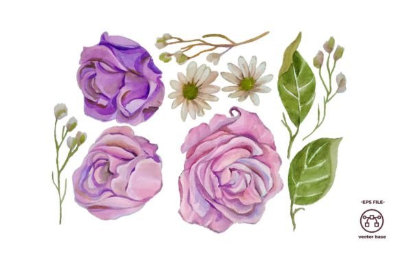Watercolor Flower Rose Clipart: A Hand-Drawn Illustration for Soft, Organic Design Projects