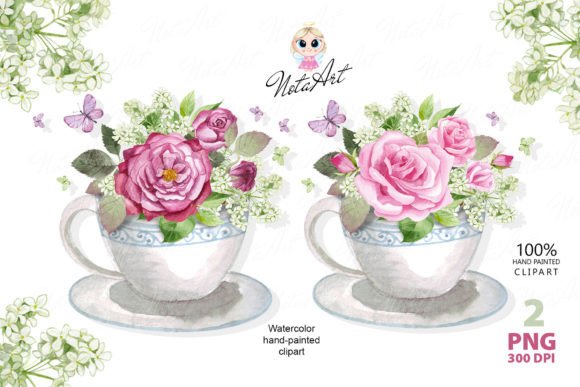 Watercolor Illustration of Flowers in a Soft, Artisanal Branding Style