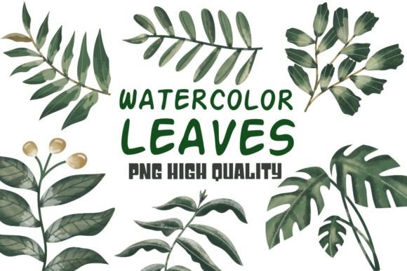 Watercolor Leaves Pack 01: Fresh Illustrations for Bloggers & Digital Publishers