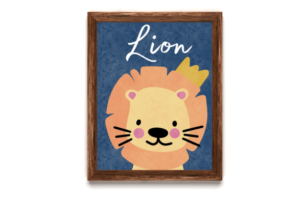 Watercolor Lion Poster Illustration: A Bold Branding Touch for Local Businesses